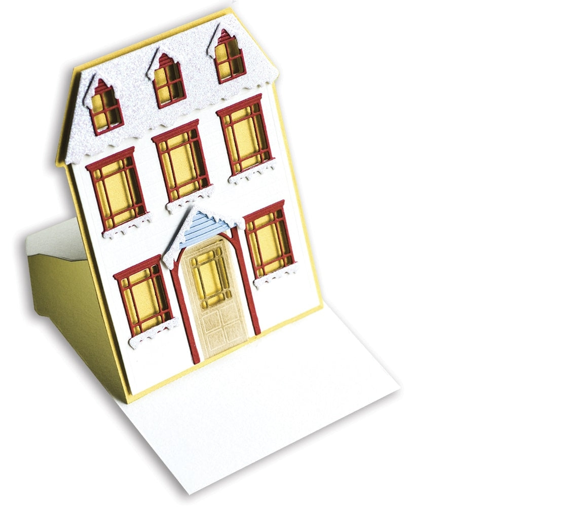 Poppy Stamps Stanzschablone - Winter House Pop Up Easel Set