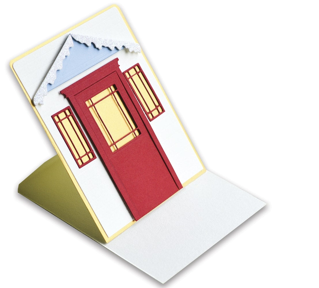 Poppy Stamps Stanzschablone - 2397 Winter Porch Pop Up Easel Set