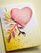Poppy Stamps Stanzschablone - Leaf Flourish Heart