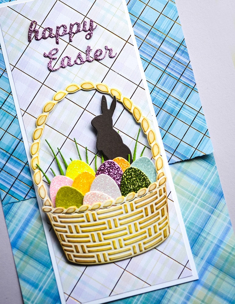 Poppy Stamps Stanzschablone - Woven Basket Pop Up Easel Set