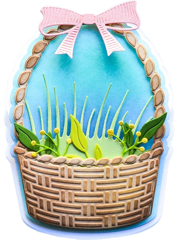 Poppy Stamps Stanzschablone - Woven Basket Pop Up Easel Set