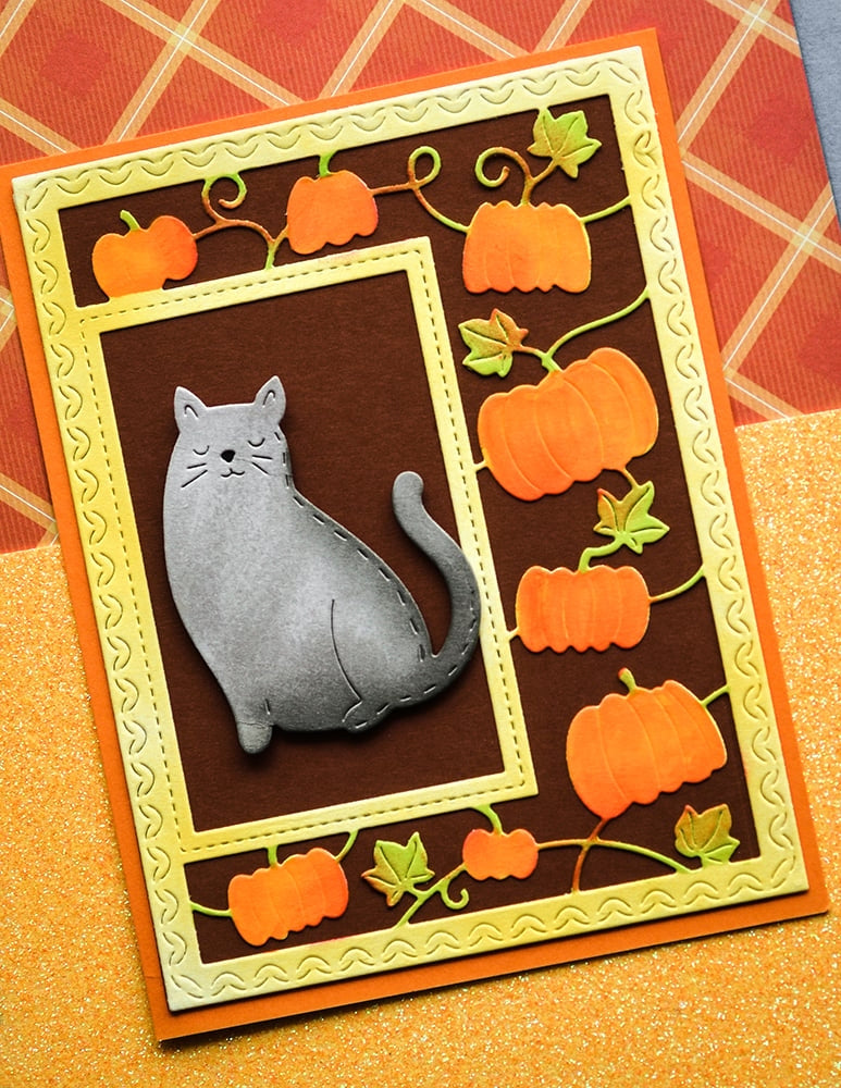 Poppy Stamps Stanzschablone - Pumpkin Patch Sidekick Frame and Stencil 