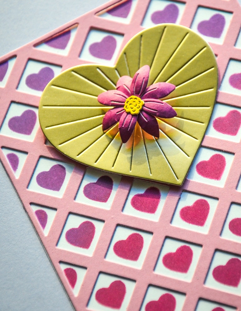 Poppy Stamps Stanzschablone - Vintage Scalloped Heart