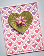 Poppy Stamps Template - Criss Cross Heart Stencil