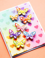 Poppy Stamps Template - Criss Cross Heart Stencil
