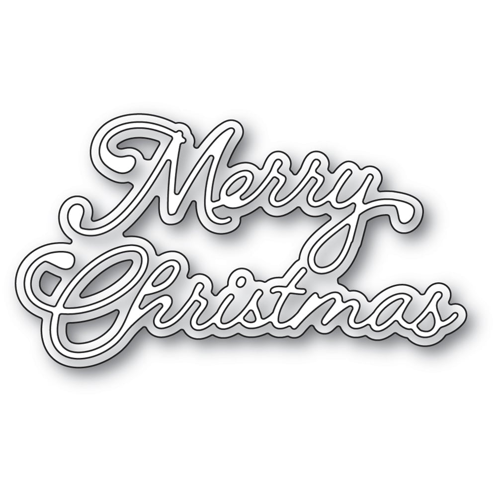 Poppy Stamps Stanzschablone - 2596 Merry Christmas Moonlight Script
