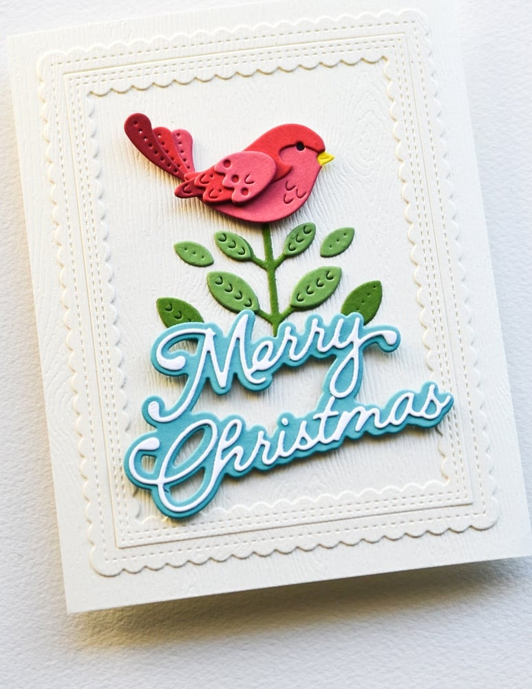Poppy Stamps Stanzschablone - 2596 Merry Christmas Moonlight Script