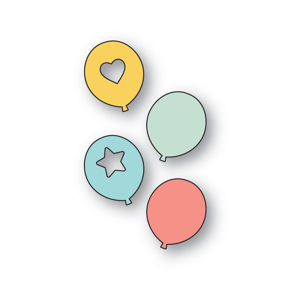 Poppy Stamps Stanzschablone - 2695 Festive Balloons