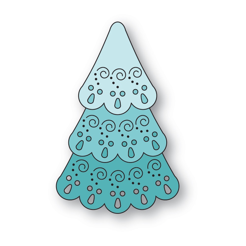 Poppy Stamps Stanzschablone - 2737 Nordic Swirl Tree