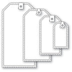 Poppy Stamps Stanzschablone - 2740 Scalloped Pinpoint Tags