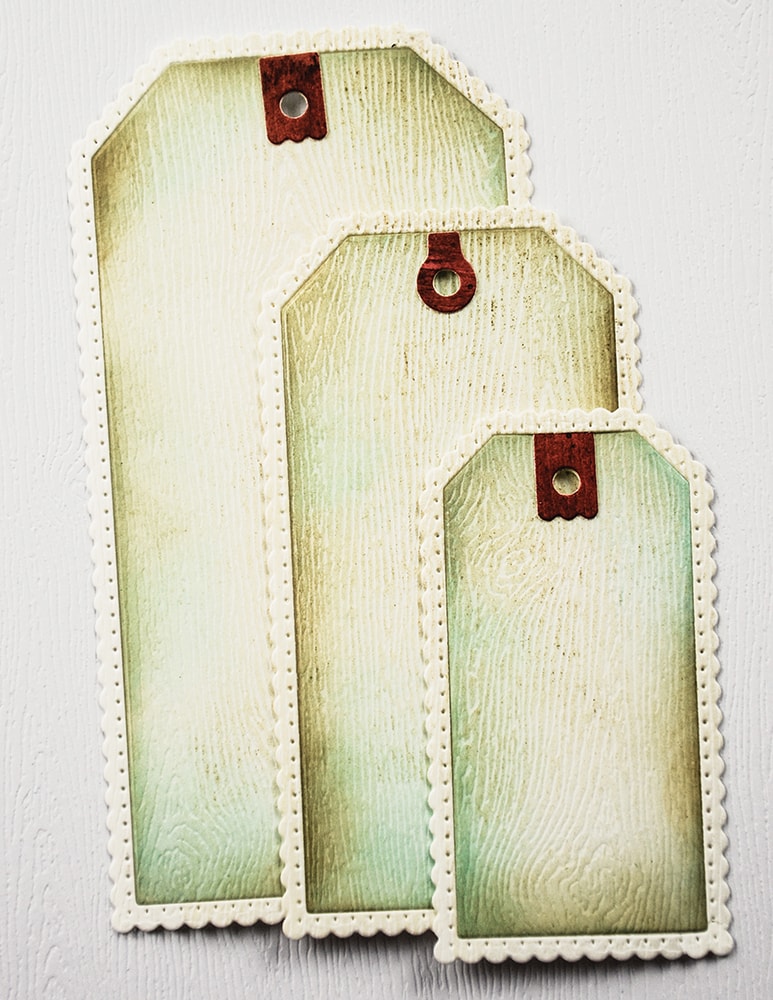 Poppy Stamps Stanzschablone - 2740 Scalloped Pinpoint Tags