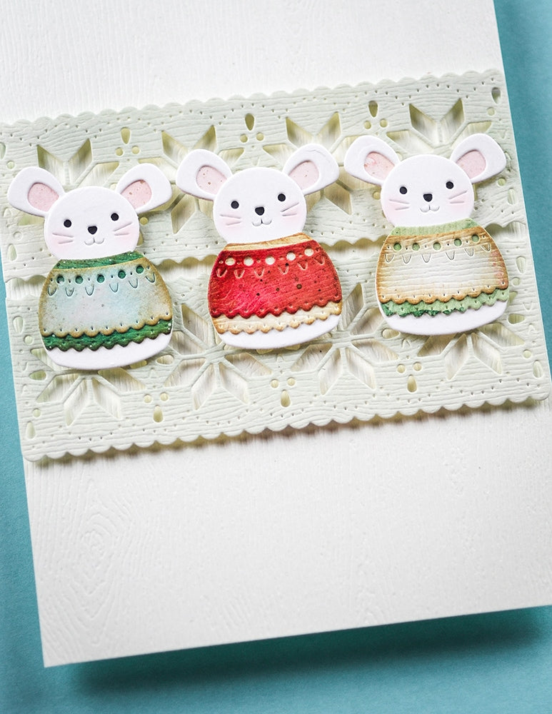 Poppy Stamps Stanzschablone - 2739 Nordic Snowflake Border Set