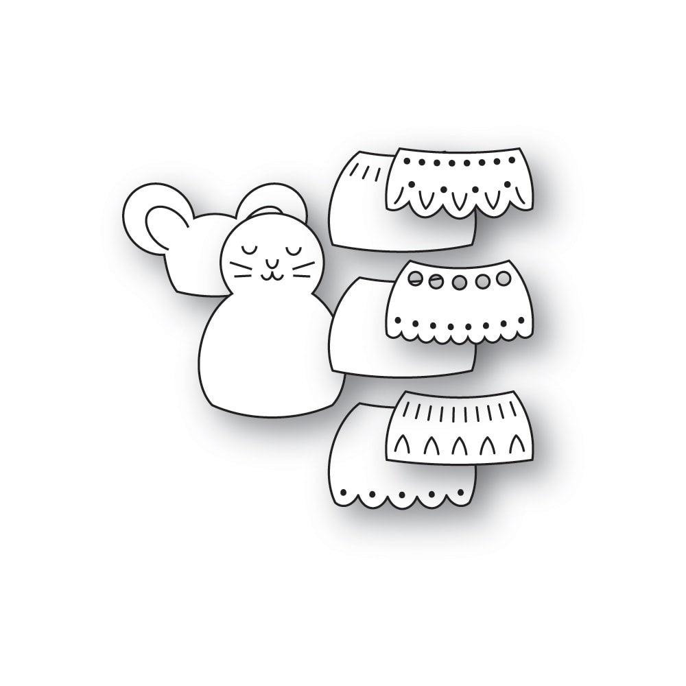 Poppy Stamps Stanzschablone - 2744 Nordic Tiny Mouse
