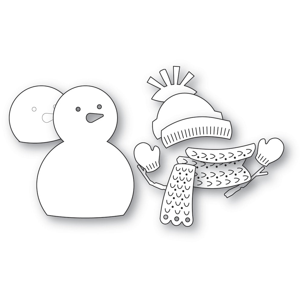 Poppy Stamps Stanzschablone - 2745 Nordic Bundled Snowman