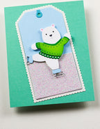 Poppy Stamps Stanzschablone - 2750 Nordic Skating Bear