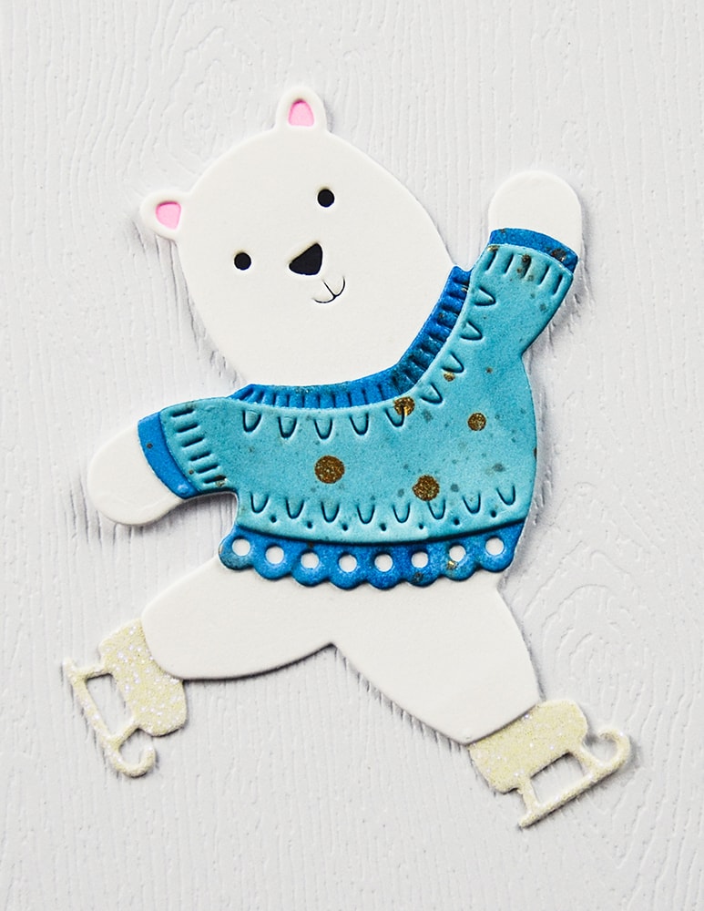 Poppy Stamps Stanzschablone - 2750 Nordic Skating Bear