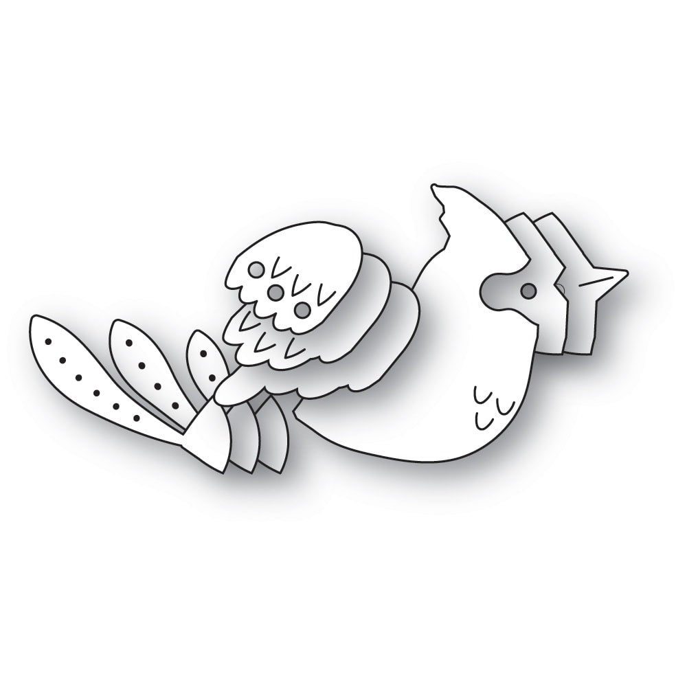 Poppy Stamps Stanzschablone - 2754 Nordic Resting Cardinal