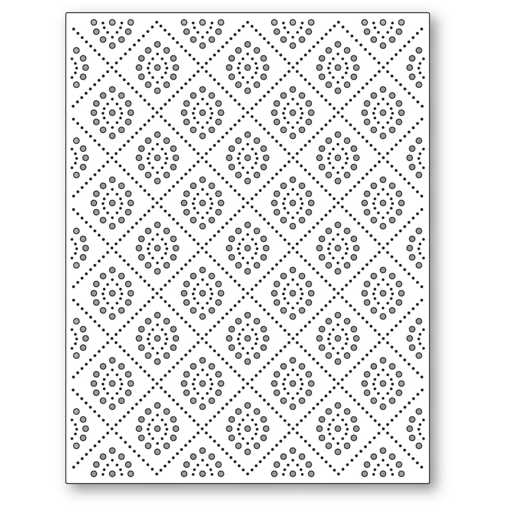 Poppy Stamps Stanzschablone - 2757 Diamond Oval Pinpoint Background