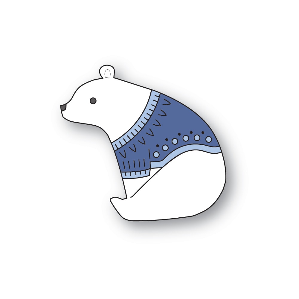 Poppy Stamps Stanzschablone - 2758 Nordic Sitting Bear