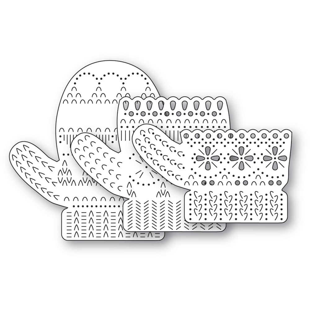 Poppy Stamps Stanzschablone - 2761 Nordic Large Mitten