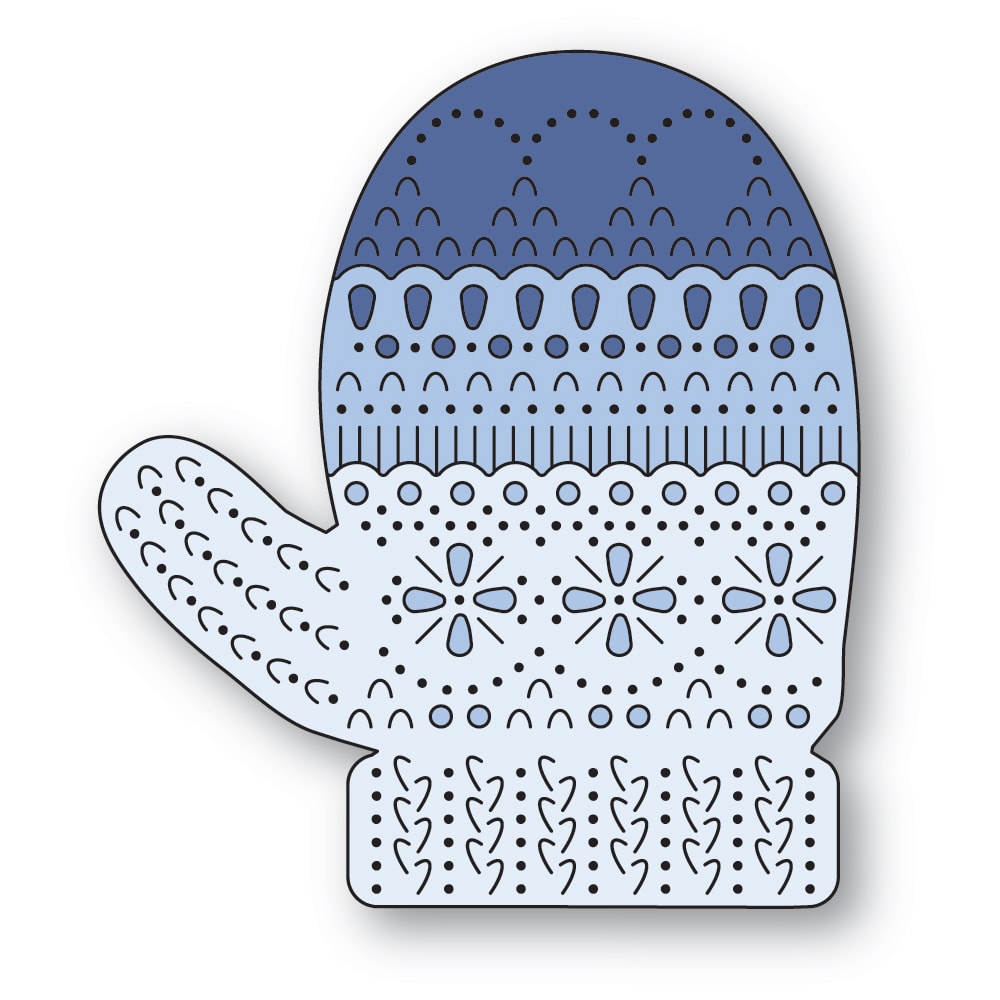 Poppy Stamps Stanzschablone - 2761 Nordic Large Mitten