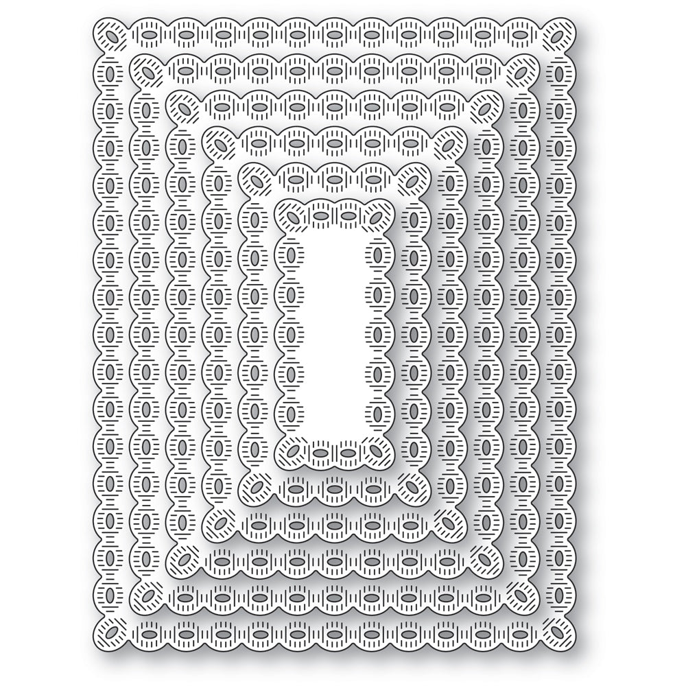 Poppy Stamps Stanzschablone - 2764 Fine Eyelet Frames