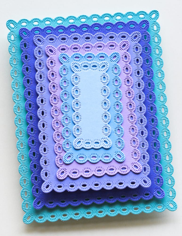 Poppy Stamps Stanzschablone - 2764 Fine Eyelet Frames