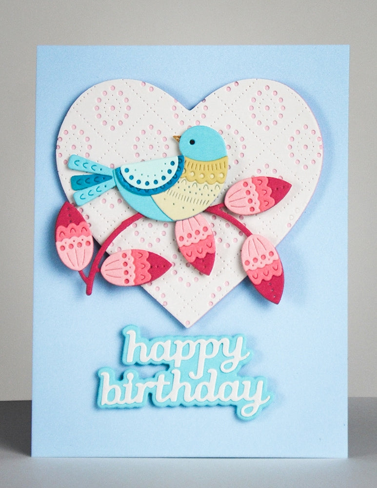 Poppy Stamps Stanzschablone - 2768 Happy Birthday Tender Script