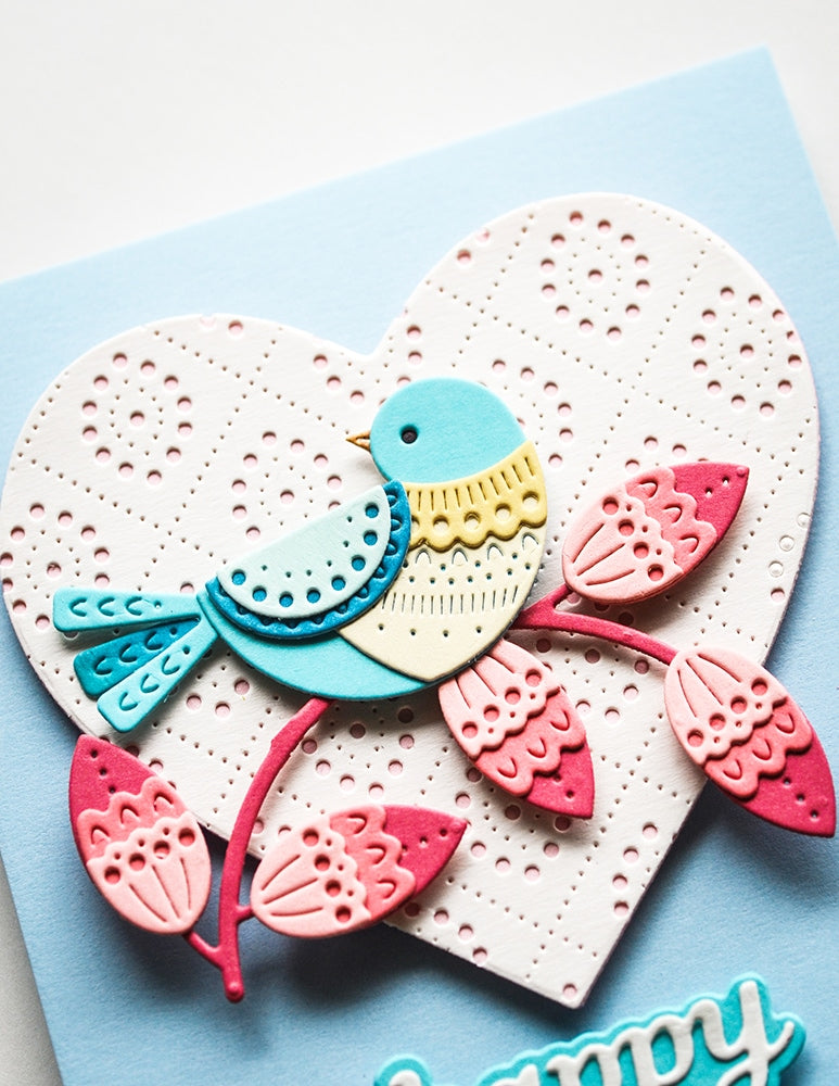 Poppy Stamps Stanzschablone - 2777 Fringed Heart Frames
