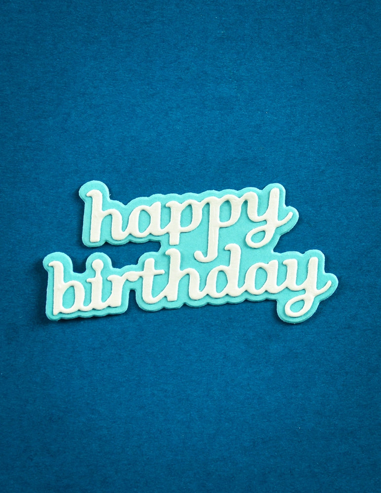 Poppy Stamps Stanzschablone - 2768 Happy Birthday Tender Script