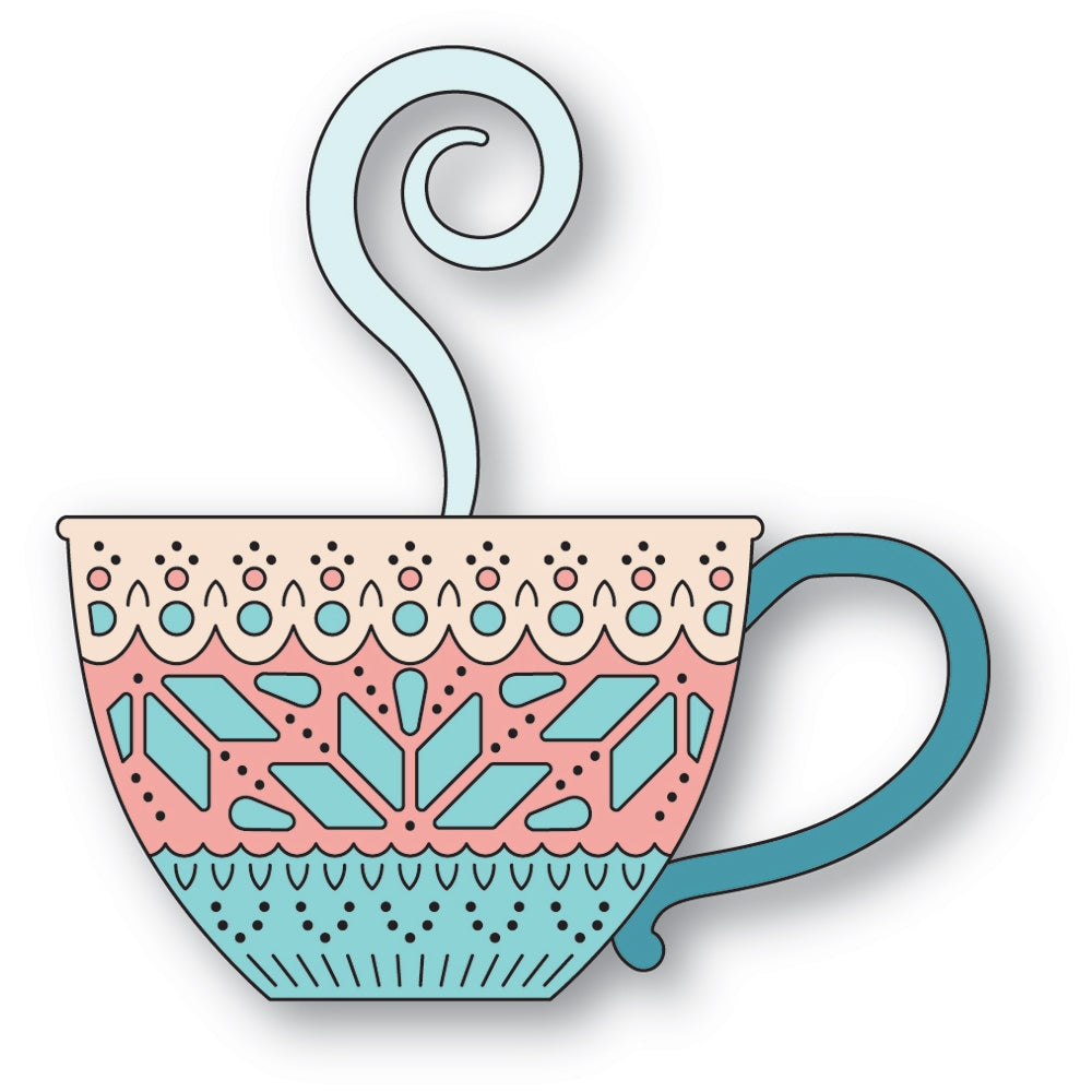 Poppy Stamps Stanzschablone - 2769 Nordic Cozy Tea Cup