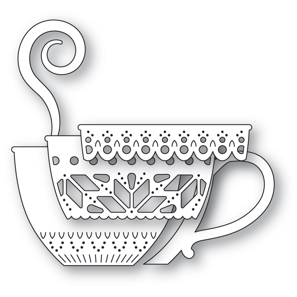Poppy Stamps Stanzschablone - 2769 Nordic Cozy Tea Cup