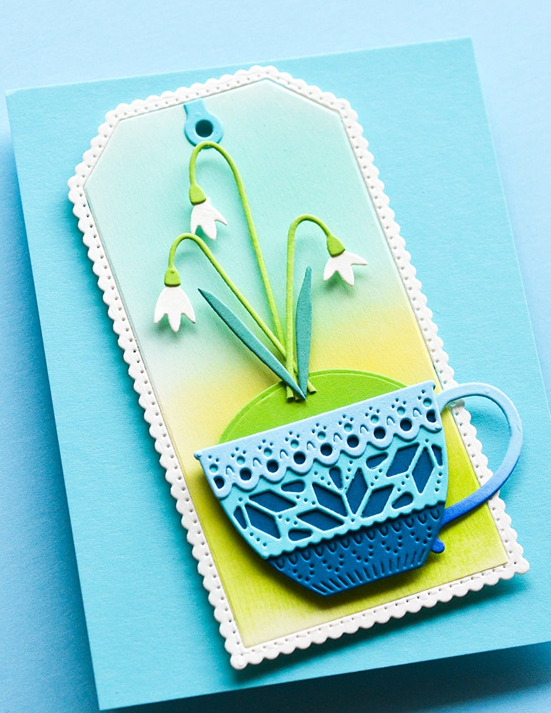 Poppy Stamps Stanzschablone - 2769 Nordic Cozy Tea Cup