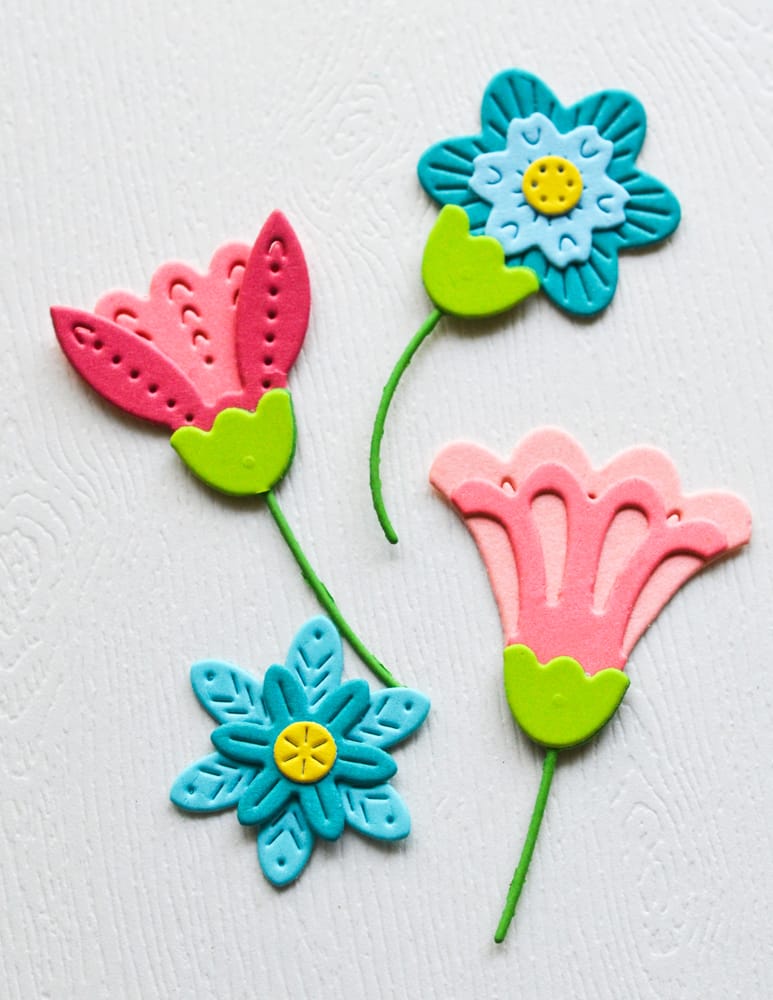 Poppy Stamps Stanzschablone - 2773 Nordic Scatter Flowers