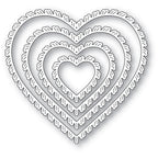 Poppy Stamps Stanzschablone - 2777 Fringed Heart Frames