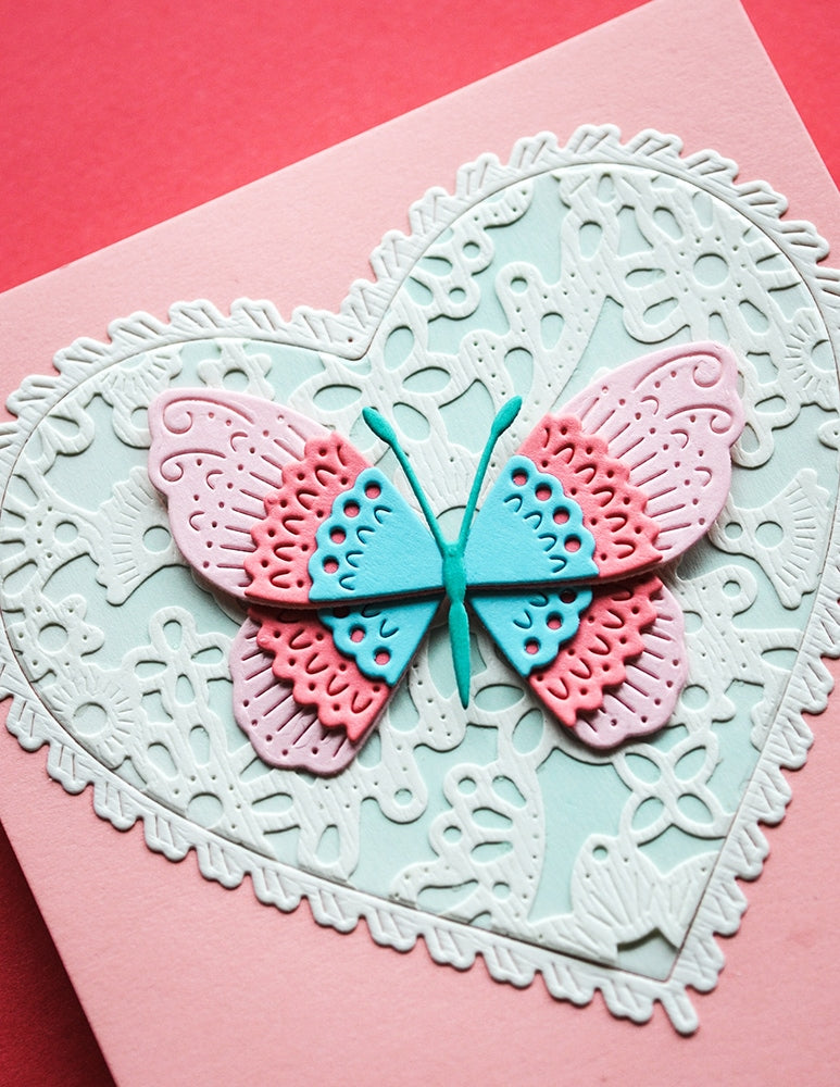Poppy Stamps Stanzschablone - 2777 Fringed Heart Frames