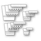 Poppy Stamps Stanzschablone - 2782 Nordic Scalloped Flower Pots