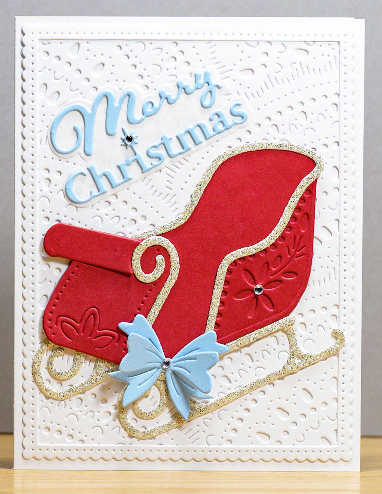 Poppy Stamps Stanzschablone - 2806 Merry Christmas Fluffy Script