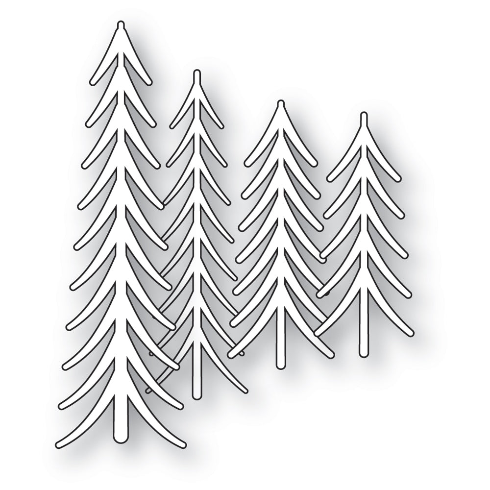 Poppy Stamps Stanzschablone - 2794 Trimmed Trees