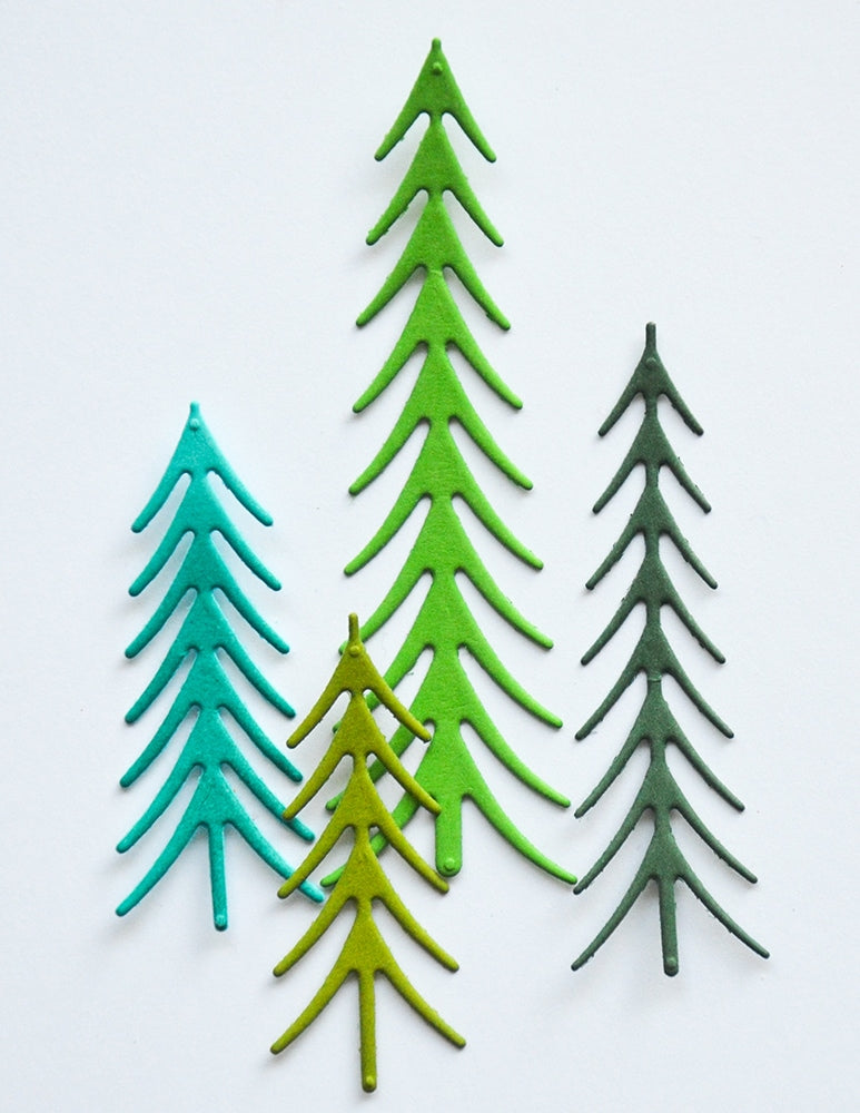 Poppy Stamps Stanzschablone - 2794 Trimmed Trees