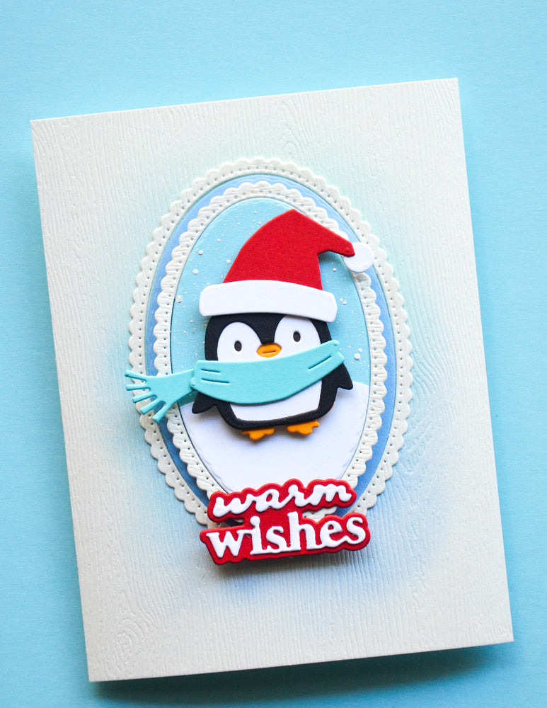 Poppy Stamps Stanzschablone - 2796 Winter Wrap Penguin