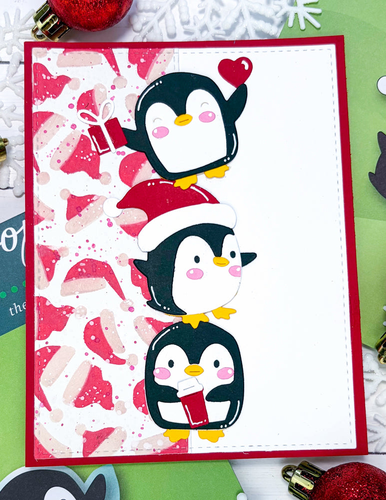 Poppy Stamps Stanzschablone - 2797 Santa Penguin