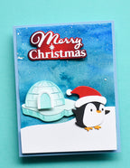 Poppy Stamps Stanzschablone - 2806 Merry Christmas Fluffy Script