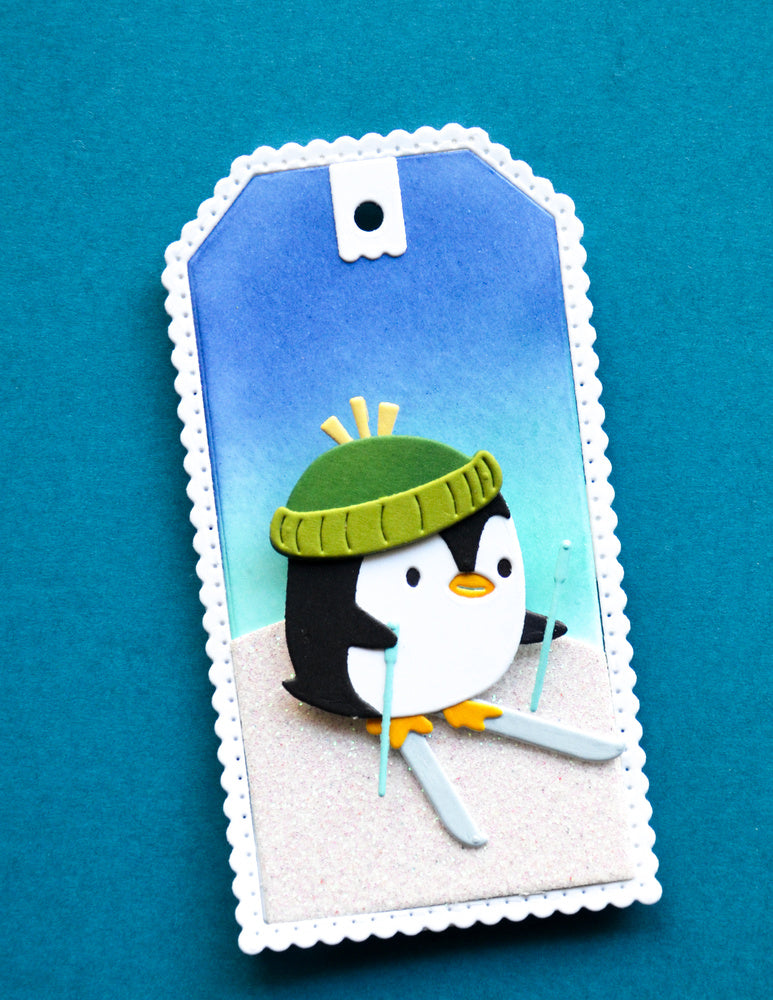 Poppy Stamps Stanzschablone - 2798 Ski Penguin