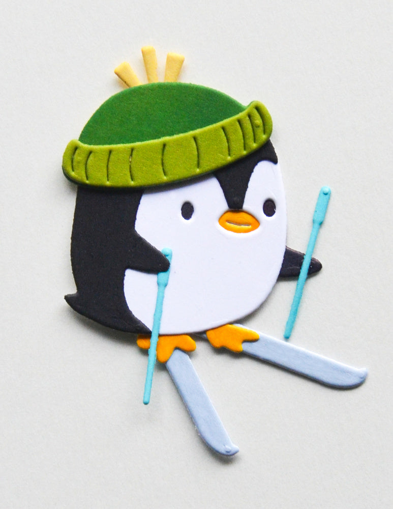 Poppy Stamps Stanzschablone - 2798 Ski Penguin
