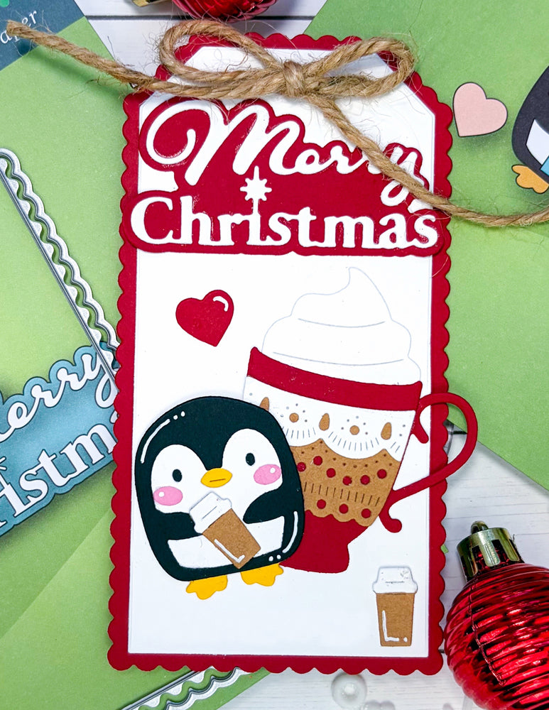 Poppy Stamps Stanzschablone - 2801 Coffee Penguin