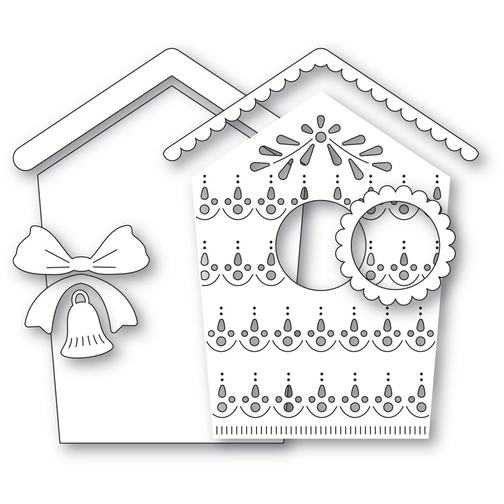 Poppy Stamps Stanzschablone - 2802 Nordic Birdhouse