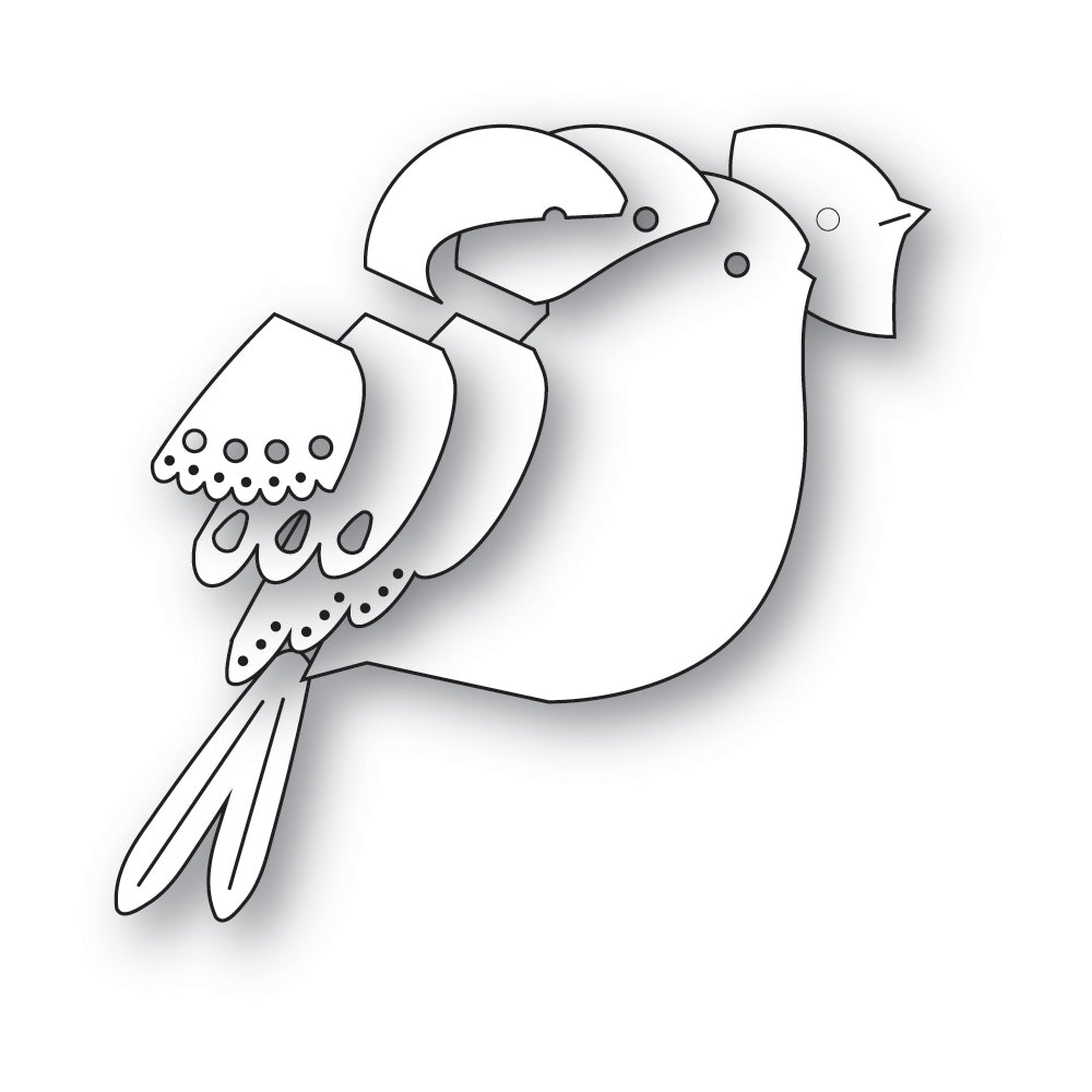 Poppy Stamps Stanzschablone - 2804 Nordic Valley Bird