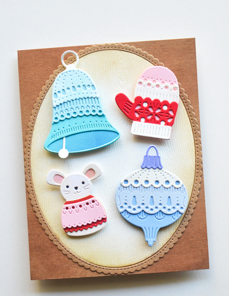 Poppy Stamps Stanzschablone - 2790 Scalloped Pinpoint Oval Frames