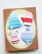 Poppy Stamps Stanzschablone - 2790 Scalloped Pinpoint Oval Frames